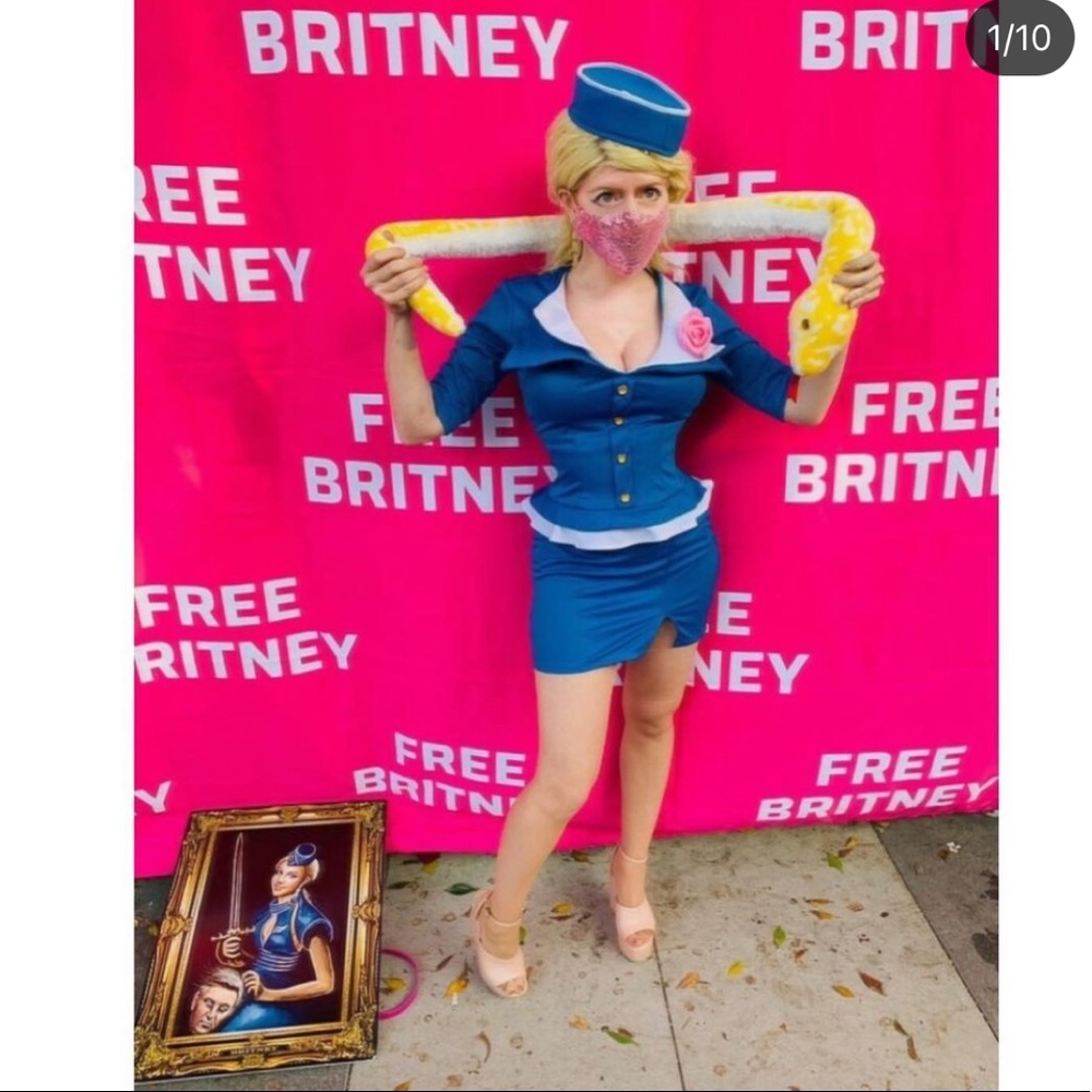 Britney Spears toxic costume cosplay blue size small